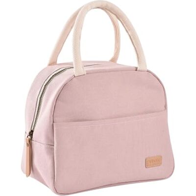 Béaba BEABA, Geïsoleerde lunchtas voor baby-/kindermaaltijden, lunchbox, warm/fris, grote inhoud 5 l, waterdichte stof, voorvak, zacht materiaal, poederroze Béaba BEABA, Geïsoleerde lunchtas voor baby-/kindermaaltijden, lunchbox, warm/fris, grote inhoud 5 l, waterdichte stof, voorvak, zacht materiaal, poederroze