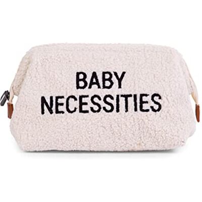Childhome , Toilettas voor baby/kinderen, toilettas, waterafstotend, ruim, ritssluiting, babybenodigdheden, teddy ecru Childhome , Toilettas voor baby/kinderen, toilettas, waterafstotend, ruim, ritssluiting, babybenodigdheden, teddy ecru