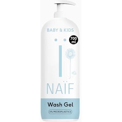 Naïf Reinigingsgel, 700 ml, voor baby's en kinderen, natuurlijke ingrediënten, 100% veganistisch Naïf Reinigingsgel, 700 ml, voor baby's en kinderen, natuurlijke ingrediënten, 100% veganistisch