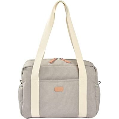 Béaba , Luiertas voor baby's, meerdere vakken, 10 zakken, trolleykoffer, schouderriem, koeltas, aankleedkussen, waterafstotend, inhoud 16 l, parelgrijs Béaba , Luiertas voor baby's, meerdere vakken, 10 zakken, trolleykoffer, schouderriem, koeltas, aankleedkussen, waterafstotend, inhoud 16 l, parelgrijs