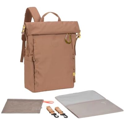 Lässig Luierrugzak voor baby's met luiermatje, bevestiging voor kinderwagen, flessenhouder, duurzaam product/GRE Outdoor Rolltop Backpack amandel Lässig Luierrugzak voor baby's met luiermatje, bevestiging voor kinderwagen, flessenhouder, duurzaam product/GRE Outdoor Rolltop Backpack amandel
