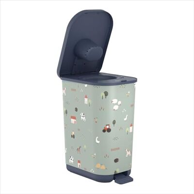 Rotho Babydesign YUMA Geurarme luieremmer met pedaal en 30 bijpassende luierzakken, 40 x 28,5 x 51 cm (l x b x h), boerderijdieren Rotho Babydesign YUMA Geurarme luieremmer met pedaal en 30 bijpassende luierzakken, 40 x 28,5 x 51 cm (l x b x h), boerderijdieren