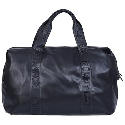 Childhome , Mommy Bag, luiertas, moederschap, reistas, grote capaciteit, aankleedmat, verstelbare schouderriem, vakken, koeltas, koffer, handtekening, kunstleer, zwart Childhome , Mommy Bag, luiertas, moederschap, reistas, grote capaciteit, aankleedmat, verstelbare schouderriem, vakken, koeltas, koffer, handtekening, kunstleer, zwart