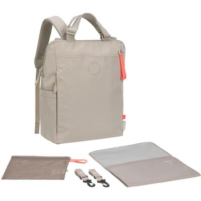Lässig Luiertas voor baby's met luiermatje, bevestiging voor kinderwagen, nettas, beige Lässig Luiertas voor baby's met luiermatje, bevestiging voor kinderwagen, nettas, beige
