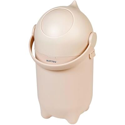 Nattou Dropy luieremmer, geurloos, gemakkelijk met één hand te openen, 49,5 x 28 cm, polypropyleen/ABS, beige Nattou Dropy luieremmer, geurloos, gemakkelijk met één hand te openen, 49,5 x 28 cm, polypropyleen/ABS, beige