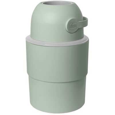 Chicco Telescopische luieremmer met geurcontrole, compact, opvouwbaar en ruimtebesparend, geen bijvullen nodig, normale zakken worden gebruikt, groen Chicco Telescopische luieremmer met geurcontrole, compact, opvouwbaar en ruimtebesparend, geen bijvullen nodig, normale zakken worden gebruikt, groen