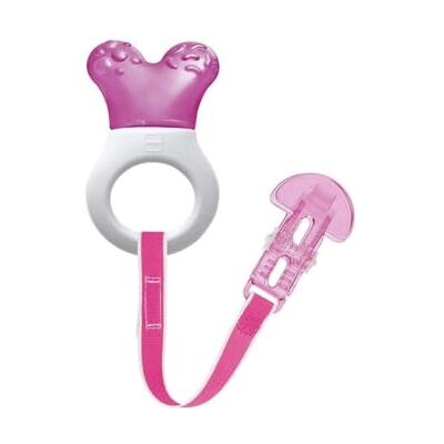 MAM Mini Cooler & Clip, Dentarol verfrissend en clip, massageapparaat, roze MAM Mini Cooler & Clip, Dentarol verfrissend en clip, massageapparaat, roze