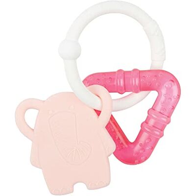 Nattou Koelende bijtring van siliconen, olifant, gevuld met water, BPA-vrij, 13,5 x 10,5 x 15 cm, siliconen, roze/wit Nattou Koelende bijtring van siliconen, olifant, gevuld met water, BPA-vrij, 13,5 x 10,5 x 15 cm, siliconen, roze/wit
