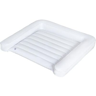 roba Opblaasbaar aankleedkussen, waterdicht, 85 x 75 cm, ideaal voor reizen en onderweg, met verhoogde randen, wit roba Opblaasbaar aankleedkussen, waterdicht, 85 x 75 cm, ideaal voor reizen en onderweg, met verhoogde randen, wit