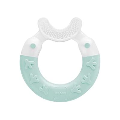 MAM Bite & Brush bijtring – bijtring voor baby's – kalmeert het tandvlees – ondersteunt tandverzorging met extra zachte borstelharen – vanaf 3 maanden – turquoise MAM Bite & Brush bijtring – bijtring voor baby's – kalmeert het tandvlees – ondersteunt tandverzorging met extra zachte borstelharen – vanaf 3 maanden – turquoise