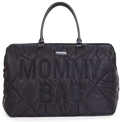 Childhome , Mommy Bag, luiertas, moederschap, reistas, grote capaciteit, aankleedmat, verstelbare schouderriem, vakken, geïsoleerde tas, koffer, gewatteerd, zwart Childhome , Mommy Bag, luiertas, moederschap, reistas, grote capaciteit, aankleedmat, verstelbare schouderriem, vakken, geïsoleerde tas, koffer, gewatteerd, zwart