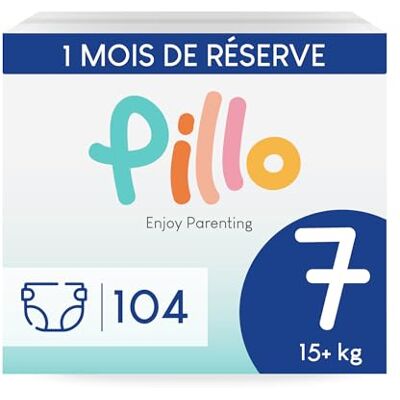 PILLO PREMIUM Pillo luiers maat 7 104 luiers, 4 verpakkingen met elk 26 luiers maat 7 XXL (15 kg) babyluier PILLO PREMIUM Pillo luiers maat 7 104 luiers, 4 verpakkingen met elk 26 luiers maat 7 XXL (15 kg) babyluier