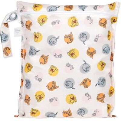Bumkins Aduoke Waterdichte natte babytassen, Disney Winnie de Poeh, reizen, badpak, stoffen voering, pomponderdelen, gymkleding, toilet, rolriem, tas Bumkins Aduoke Waterdichte natte babytassen, Disney Winnie de Poeh, reizen, badpak, stoffen voering, pomponderdelen, gymkleding, toilet, rolriem, tas
