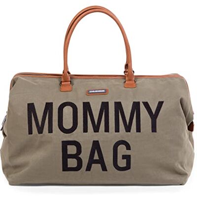 Childhome , Mommy Bag, luiertas, moederschap, reistas, grote capaciteit, aankleedmat, verstelbare schouderriem, vakken, koeltas, koffer, kaki Childhome , Mommy Bag, luiertas, moederschap, reistas, grote capaciteit, aankleedmat, verstelbare schouderriem, vakken, koeltas, koffer, kaki