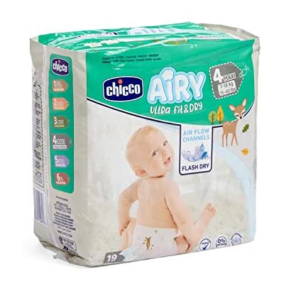 Chicco Airy Ultra Fit&Dry Maxi maat 4 luiers voor kinderen 7-18 kg, 19 stuks Chicco Airy Ultra Fit&Dry Maxi maat 4 luiers voor kinderen 7-18 kg, 19 stuks
