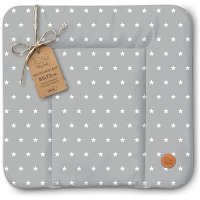 Totsy Baby Aankleedkussen voor baby's, 85 x 72 cm, luiertafel voor baby's met design, waterdichte mat, gemakkelijk te reinigen, om op een wasmachine of commode Hemnes of Malm te leggen, Oeko-Tex, sterren grijs Totsy Baby Aankleedkussen voor baby's, 85 x 72 cm, luiertafel voor baby's met design, waterdichte mat, gemakkelijk te reinigen, om op een wasmachine of commode Hemnes of Malm te leggen, Oeko-Tex, sterren grijs