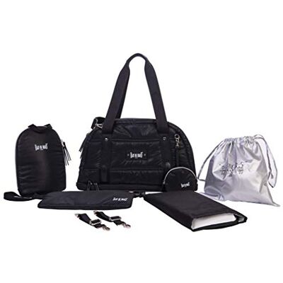 Baby On Board luiertas, donsjack, zwart, vele accessoires Baby On Board luiertas, donsjack, zwart, vele accessoires