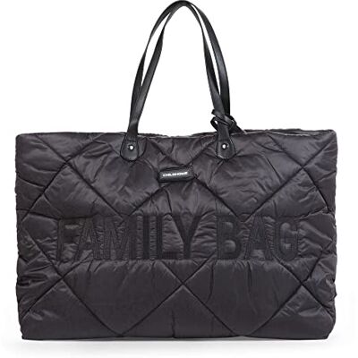 Childhome , Family Bag, luiertas, reistas/weekend, grote inhoud, afneembare tas, zwart gewatteerd Childhome , Family Bag, luiertas, reistas/weekend, grote inhoud, afneembare tas, zwart gewatteerd