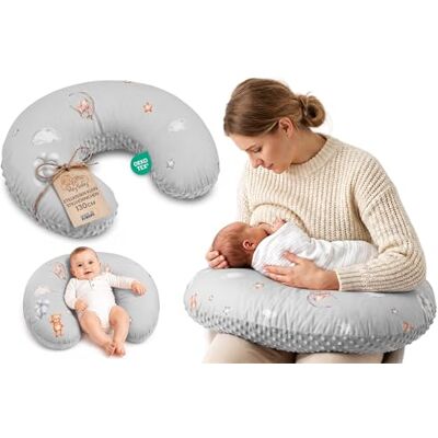 Totsy Baby Borstvoedingskussen voor baby's, 130 cm, C-vorm, voedingskussen, voedingskussen, afneembare minky hoes, ergonomisch, wasbaar, moederschap, zuigeling, afneembare overtrek, Oeko-Tex, teddybeer Totsy Baby Borstvoedingskussen voor baby's, 130 cm, C-vorm, voedingskussen, voedingskussen, afneembare minky hoes, ergonomisch, wasbaar, moederschap, zuigeling, afneembare overtrek, Oeko-Tex, teddybeer