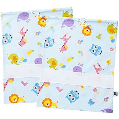 FILET Set van twee bedrukte katoenen kleuterschooltassen voor schoenen met canvas Aida om te borduren, 42 x 34 cm, motief letters en hemeldieren FILET Set van twee bedrukte katoenen kleuterschooltassen voor schoenen met canvas Aida om te borduren, 42 x 34 cm, motief letters en hemeldieren