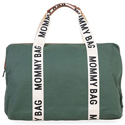 Childhome , Mommy Bag, luiertas, moederschap, reistas, grote capaciteit, aankleedmat, verstelbare schouderriem, vakken, koeltas, koffer, Signature Collectie groen Childhome , Mommy Bag, luiertas, moederschap, reistas, grote capaciteit, aankleedmat, verstelbare schouderriem, vakken, koeltas, koffer, Signature Collectie groen