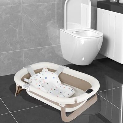 WODFARR Opvouwbaar babybad met thermometer, douchekussen, doucheaansluiting, antislip zuignap, opvouwbare babybadkuip voor pasgeborenen, 0 tot 24 maanden (kaki, 43 x 71 x 18,5 cm) WODFARR Opvouwbaar babybad met thermometer, douchekussen, doucheaansluiting, antislip zuignap, opvouwbare babybadkuip voor pasgeborenen, 0 tot 24 maanden (kaki, 43 x 71 x 18,5 cm)