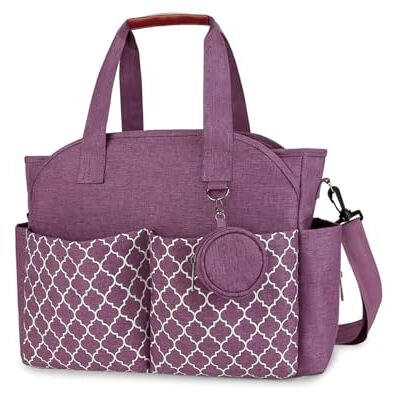 SONARIN Sac à langer multifonction étanche avec porte-tétine pour tous les accessoires de bébé (violet) SONARIN Sac à langer multifonction étanche avec porte-tétine pour tous les accessoires de bébé (violet)