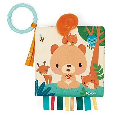 KALOO Choo Babyboek van stof Choo in het bos Sensorisch ontwaken Zeer zacht materiaal 14 x 14 cm Vanaf de geboorte, K971802 KALOO Choo Babyboek van stof Choo in het bos Sensorisch ontwaken Zeer zacht materiaal 14 x 14 cm Vanaf de geboorte, K971802