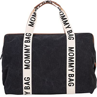 Childhome , Mommy Bag, luiertas, moederschap, reistas, grote capaciteit, aankleedmat, verstelbare schouderriem, vakken, koeltas, koffer, Signature Collectie zwart Childhome , Mommy Bag, luiertas, moederschap, reistas, grote capaciteit, aankleedmat, verstelbare schouderriem, vakken, koeltas, koffer, Signature Collectie zwart