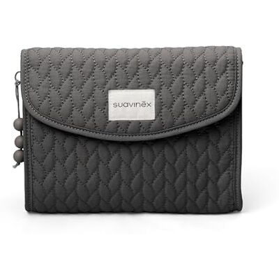 Suavinex , Verzorgingsset voor baby's, kinderen en pasgeborenen, van stof, robuust, klapsluiting met magneet, waterdicht, organizer, voor toiletaccessoires, praktisch, gemakkelijk te reinigen, grijs Suavinex , Verzorgingsset voor baby's, kinderen en pasgeborenen, van stof, robuust, klapsluiting met magneet, waterdicht, organizer, voor toiletaccessoires, praktisch, gemakkelijk te reinigen, grijs