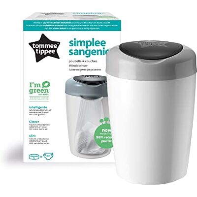 Tommee Tippee Simplee Sangenic luieremmer, grijs Tommee Tippee Simplee Sangenic luieremmer, grijs