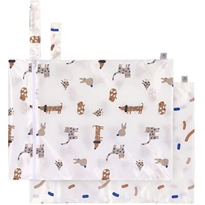 Lässig Wet Bag Little Mateys Set van 2 herbruikbare natte zakken voor kinderen, koningsblauw Lässig Wet Bag Little Mateys Set van 2 herbruikbare natte zakken voor kinderen, koningsblauw