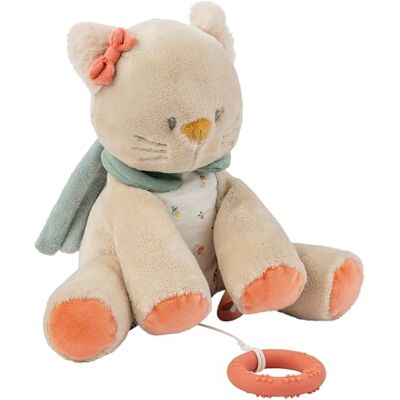 Nattou Actief pluche dier van katoen en fluweel met muziek en siliconen ring kat Lana ca. 30 cm Mila, Zoë en Lana beige Nattou Actief pluche dier van katoen en fluweel met muziek en siliconen ring kat Lana ca. 30 cm Mila, Zoë en Lana beige