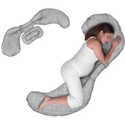 Chicco Boppy Zwangerschapskussen, modulaire volledige lichaamsondersteuning, grijs, comfortabel kussen, biedt ondersteuning voor het lichaam, bevordert de zijpositie, 3 delen voor elke behoefte, Chicco Boppy Zwangerschapskussen, modulaire volledige lichaamsondersteuning, grijs, comfortabel kussen, biedt ondersteuning voor het lichaam, bevordert de zijpositie, 3 delen voor elke behoefte,