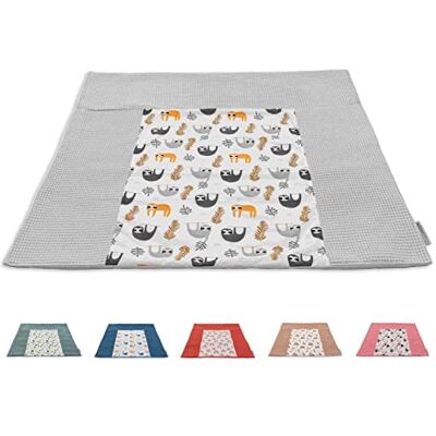 ULLENBOOM ® Aankleedkussenhoes 75 x 85 cm luiaard grijs (Made in EU) afneembare hoes voor aankleedkussen 85 x 75 cm, babyhoes voor aankleedkussen van katoen, overtrek voor aankleedtafel ULLENBOOM ® Aankleedkussenhoes 75 x 85 cm luiaard grijs (Made in EU) afneembare hoes voor aankleedkussen 85 x 75 cm, babyhoes voor aankleedkussen van katoen, overtrek voor aankleedtafel