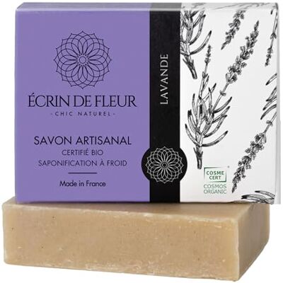 ÉCRIN DE FLEUR Biologische zeep, lavendel, hartvet met biologische macadamia-olie, koude zeep, verrijkt met etherische lavendelolie, voor alle soorten kralen, 1 x 100 g ÉCRIN DE FLEUR Biologische zeep, lavendel, hartvet met biologische macadamia-olie, koude zeep, verrijkt met etherische lavendelolie, voor alle soorten kralen, 1 x 100 g