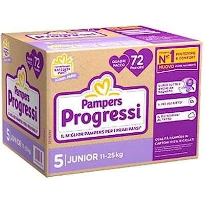 Pampers ProGRESSI 5 Tafels, 76 Stuk Pampers ProGRESSI 5 Tafels, 76 Stuk