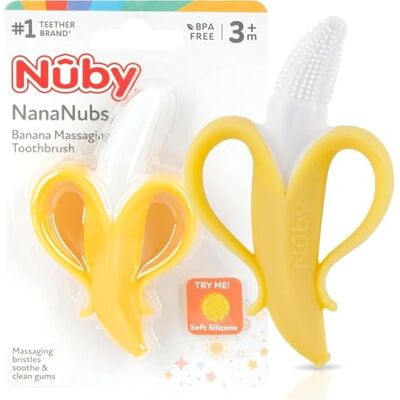 Nuby 782 Nana Nubs Massager Geel Nuby 782 Nana Nubs Massager Geel