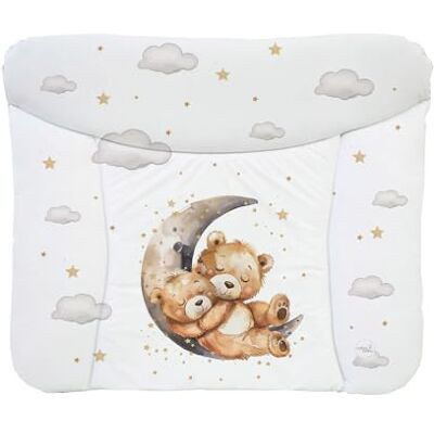 Ceba Baby Aankleedkussen zachte 75 x 72 cm, verschoningskussen voor jongens en meisjes, waterdicht, wasbaar, Oeko-Tex Standard 100, Made in EU, beer op de maan Ceba Baby Aankleedkussen zachte 75 x 72 cm, verschoningskussen voor jongens en meisjes, waterdicht, wasbaar, Oeko-Tex Standard 100, Made in EU, beer op de maan