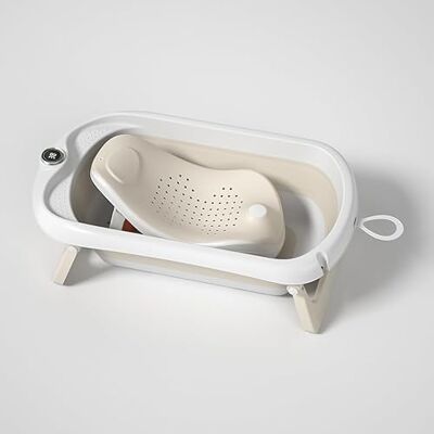 SUPERBE BEBE 3-traps opvouwbaar babybad met anti-slip badkussen / badje met thermometer / van geboorte tot 3 jaar SUPERBE BEBE 3-traps opvouwbaar babybad met anti-slip badkussen / badje met thermometer / van geboorte tot 3 jaar