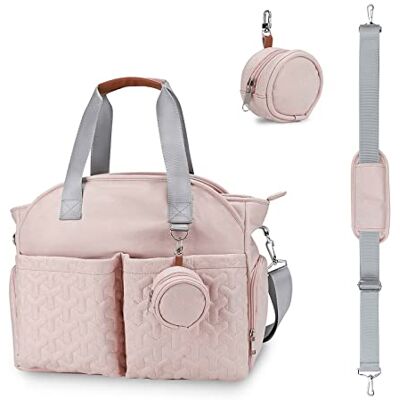 SONARIN Multifunctionele Elegante Grote Capaciteit Waterdichte Schouderriem Tote Moederschap Reizen Luiertas (Roze) SONARIN Multifunctionele Elegante Grote Capaciteit Waterdichte Schouderriem Tote Moederschap Reizen Luiertas (Roze)