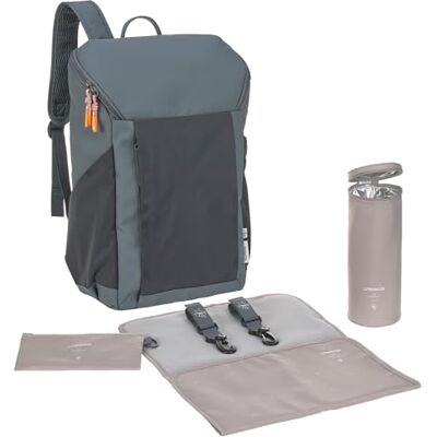 Lässig Babyluierrugzak met luiermatje, bevestiging voor kinderwagen en flessenhouder/GRE Slender Up Backpack Reflective antraciet Lässig Babyluierrugzak met luiermatje, bevestiging voor kinderwagen en flessenhouder/GRE Slender Up Backpack Reflective antraciet