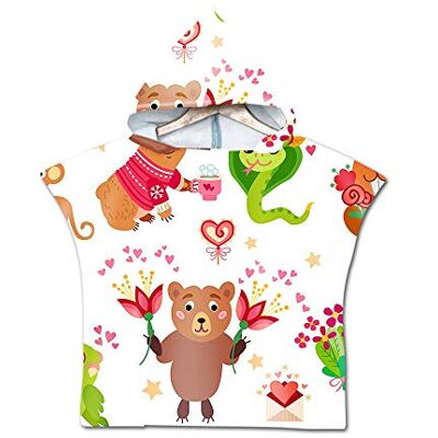 Treer Poncho met capuchon, handdoek, voor kinderen, strand, zwemmen, dinosaurus, print, sneldrogend, voor jongens, meisjes, zwembad, strand (60 x 60 cm, dinosaurus 9) Treer Poncho met capuchon, handdoek, voor kinderen, strand, zwemmen, dinosaurus, print, sneldrogend, voor jongens, meisjes, zwembad, strand (60 x 60 cm, dinosaurus 9)