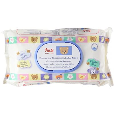 Trudi Baby Care 72 reinigingsdoekjes met netto van de bloemen Trudi Baby Care 72 reinigingsdoekjes met netto van de bloemen