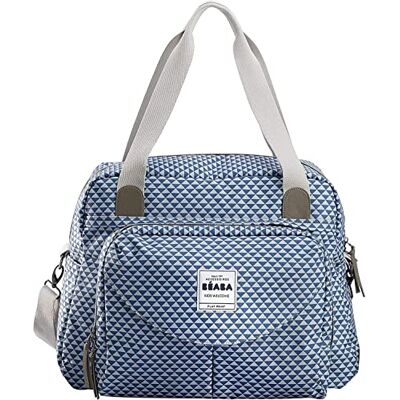 Béaba , Geneva II luiertas, moduleerbaar, grote capaciteit, meerdere vakken, afneembare voorzak, aankleedmat, geïsoleerde lunchtas, kinderwagenbevestigingssysteem, blauw Béaba , Geneva II luiertas, moduleerbaar, grote capaciteit, meerdere vakken, afneembare voorzak, aankleedmat, geïsoleerde lunchtas, kinderwagenbevestigingssysteem, blauw