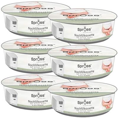 Spross Navulcassettes voor luieremmer, 6 stuks, beschermt tegen onaangename geur Spross Navulcassettes voor luieremmer, 6 stuks, beschermt tegen onaangename geur