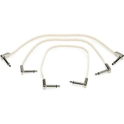 Ernie Ball 3 stuks patchkabels, plat, 30,5 cm, wit Ernie Ball 3 stuks patchkabels, plat, 30,5 cm, wit