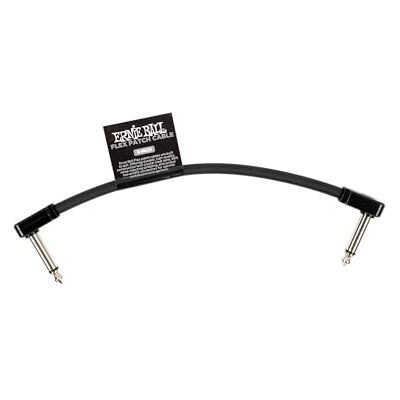 Ernie Ball Patch Flex kabel 15 cm zwart eenheid Ernie Ball Patch Flex kabel 15 cm zwart eenheid