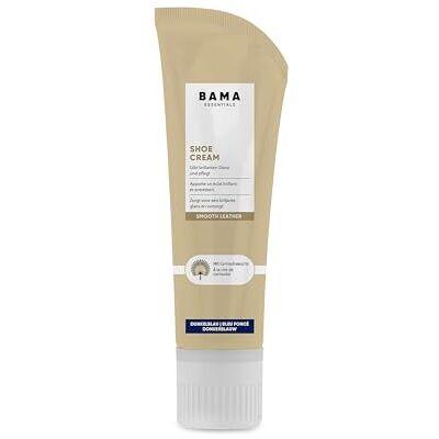 Bama Neutrale schoencrème met carnaubawas, voedende schoencrème voor glad leer, generfd leer en TEX-materialen, oplosmiddelvrij, met sponsapplicator, donkerblauw, 75 ml 75 ml Bama Neutrale schoencrème met carnaubawas, voedende schoencrème voor glad leer, generfd leer en TEX-materialen, oplosmiddelvrij, met sponsapplicator, donkerblauw, 75 ml 75 ml