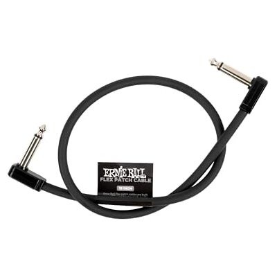 Ernie Ball Flex-patchkabel, 45 cm, zwart, eenheid Ernie Ball Flex-patchkabel, 45 cm, zwart, eenheid